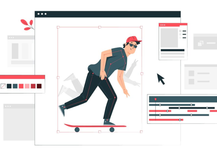 Best Motion Graphics Video Production Company in Coimbatore A man riding a skateboard of a motion graphics video captured for brand storytelling services.